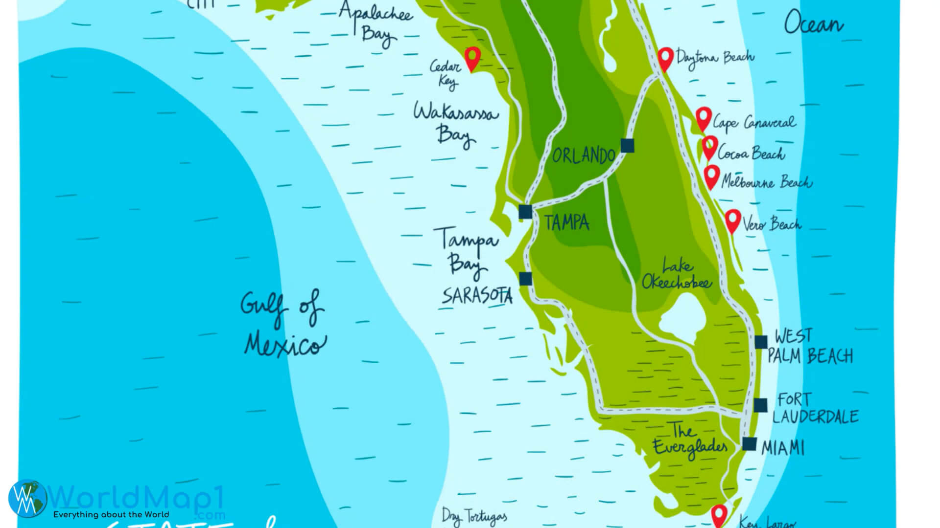 Florida Touristic Map